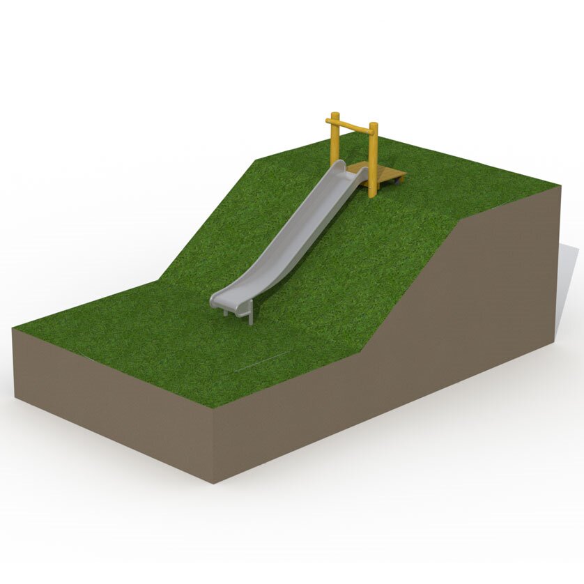 Robinie Plattform und Rutschbahn