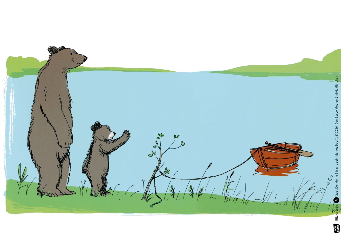 Der kleine Bär und sein kleines Boot. Kamishibai Bildkartenset