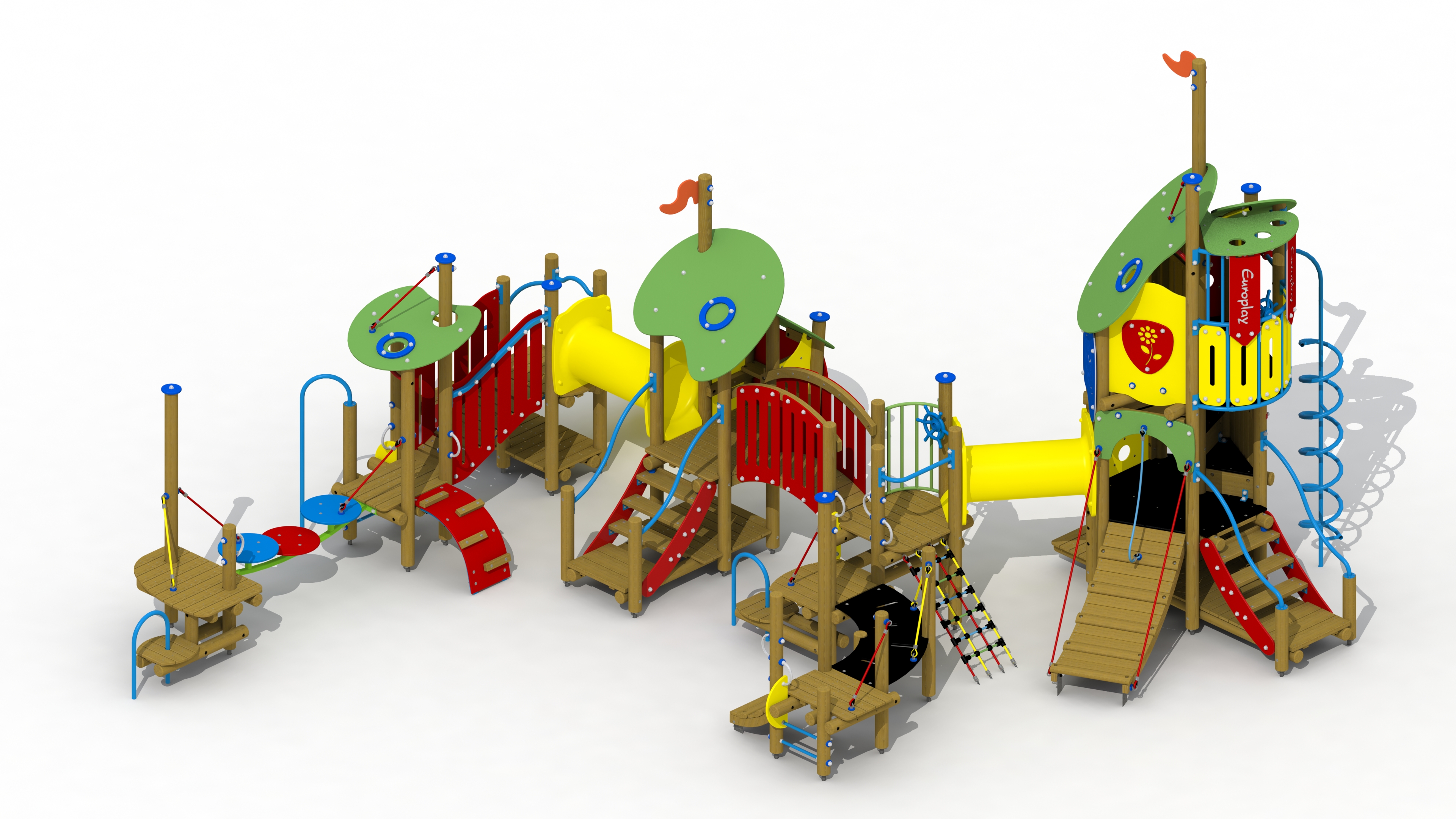 Die drei Schweinchen mit Kunststoffrutsche