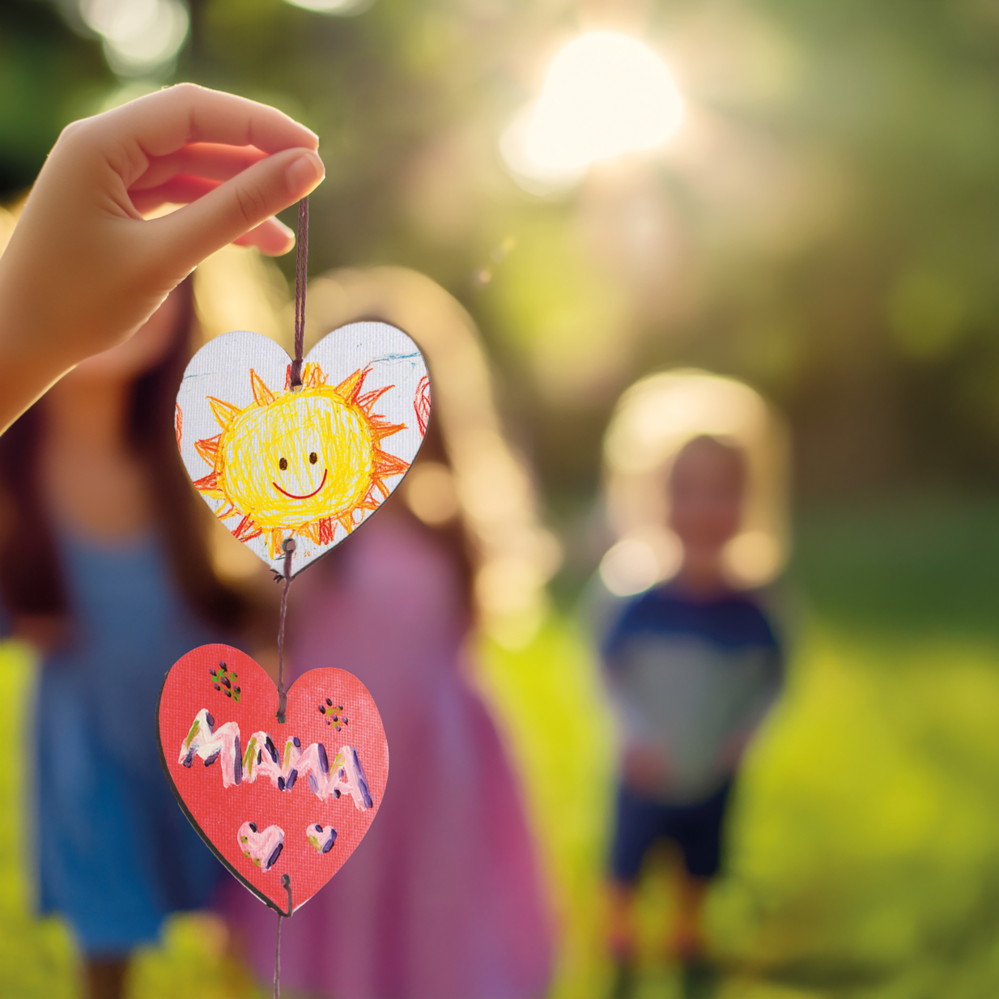 Magnet Leinwandherzen klein 12er-Set