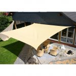 Sonnensegel 5 x 5 m quadratisch Beige