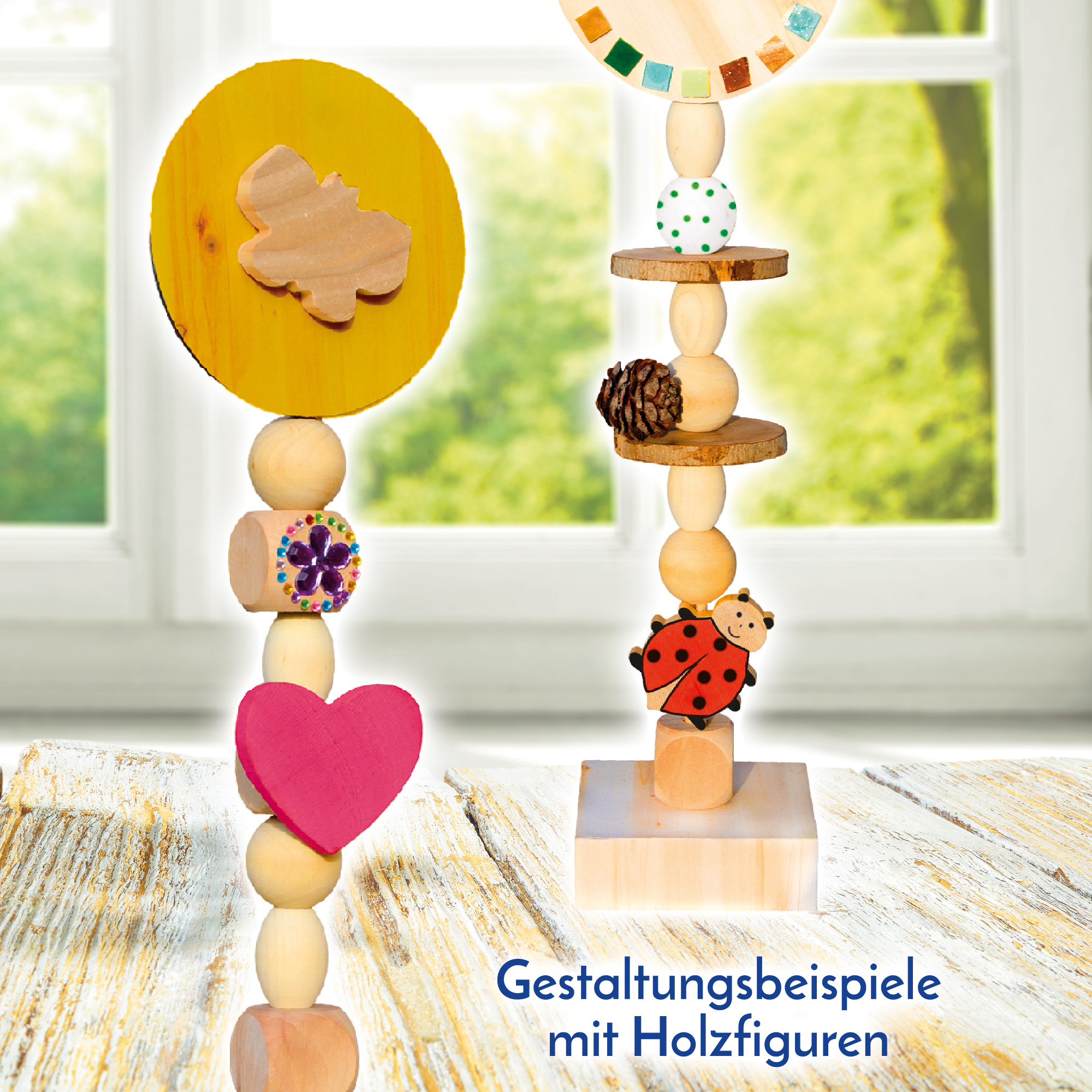 Holzfiguren groß Frühling 10tlg.