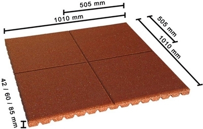 Fallschutzplatten 80 mm grau 101 x 101 cm