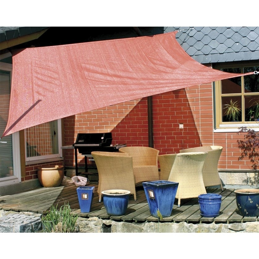 Sonnensegel 6 x 4 m rechteckig Rost
