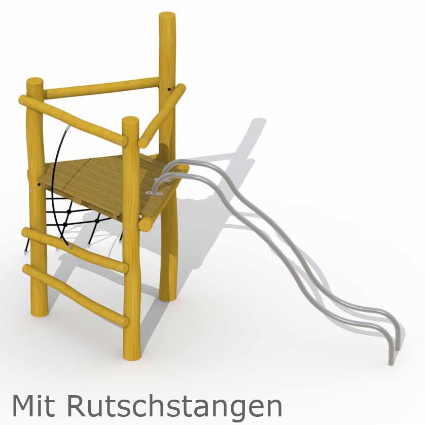 Robinie Spielturm mit Rutschstangen
