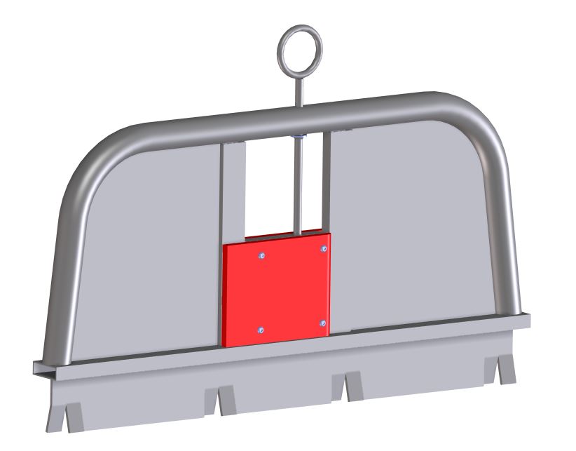 Wasserspiel-Drehwehr aus Edelstahl 590 mm breite