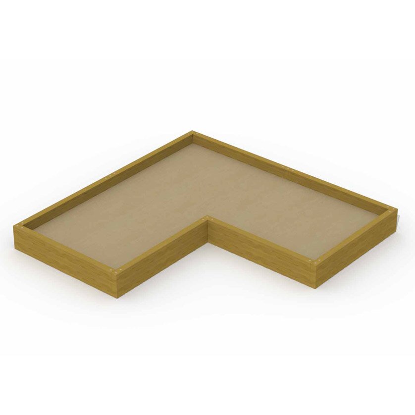 Sandkasten 3,8 x 3,8 m L-Form