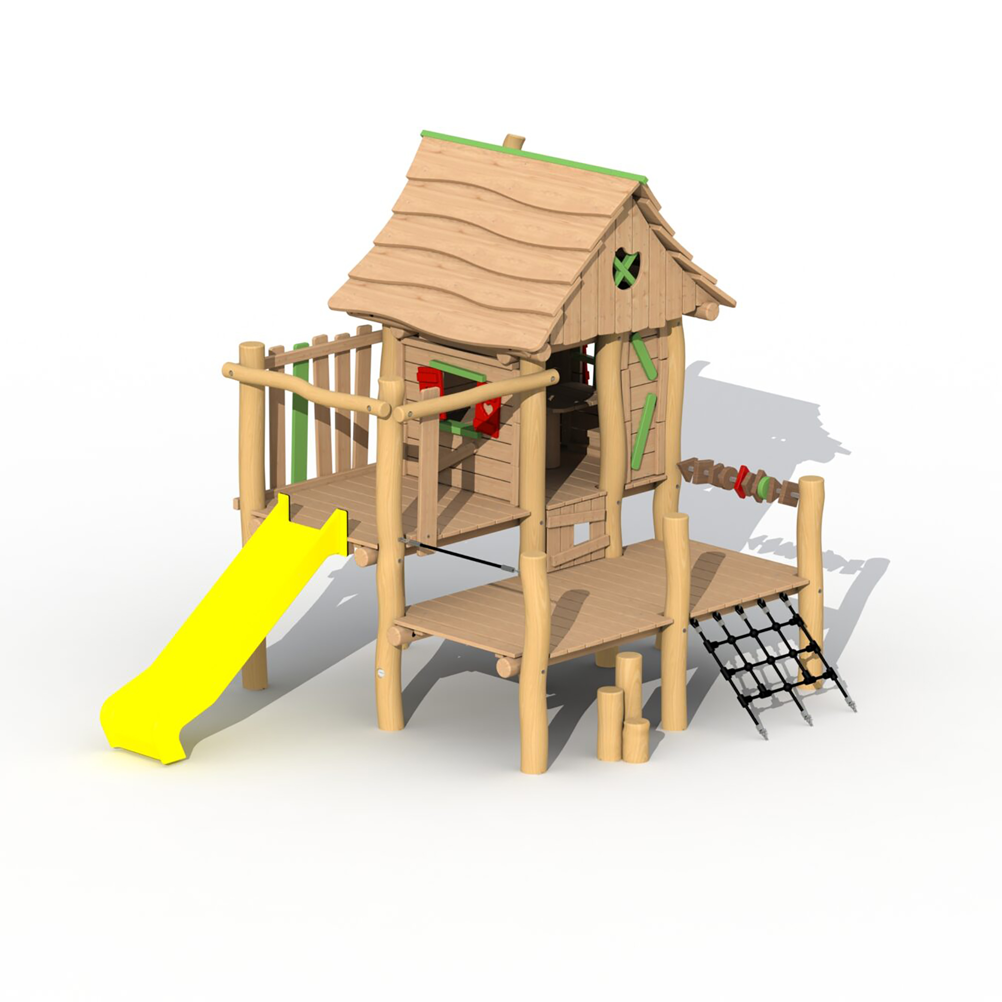 Robinie Försterhütte mit Kunststoffrutsche