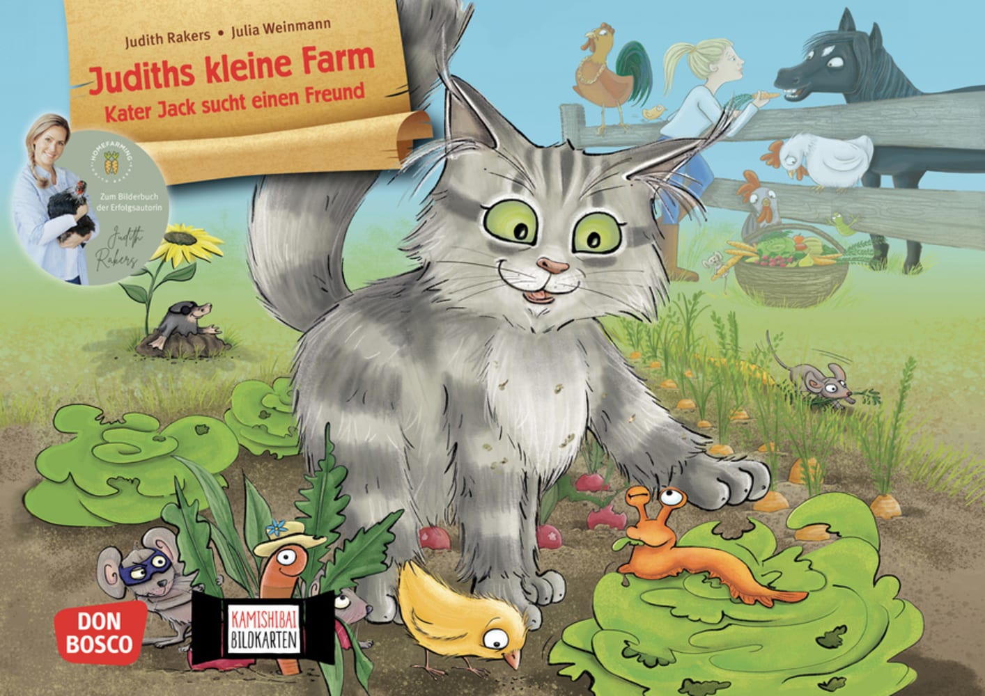 Judiths kleine Farm. Kater Jack sucht einen Freund. Kamishibai Bildkartenset