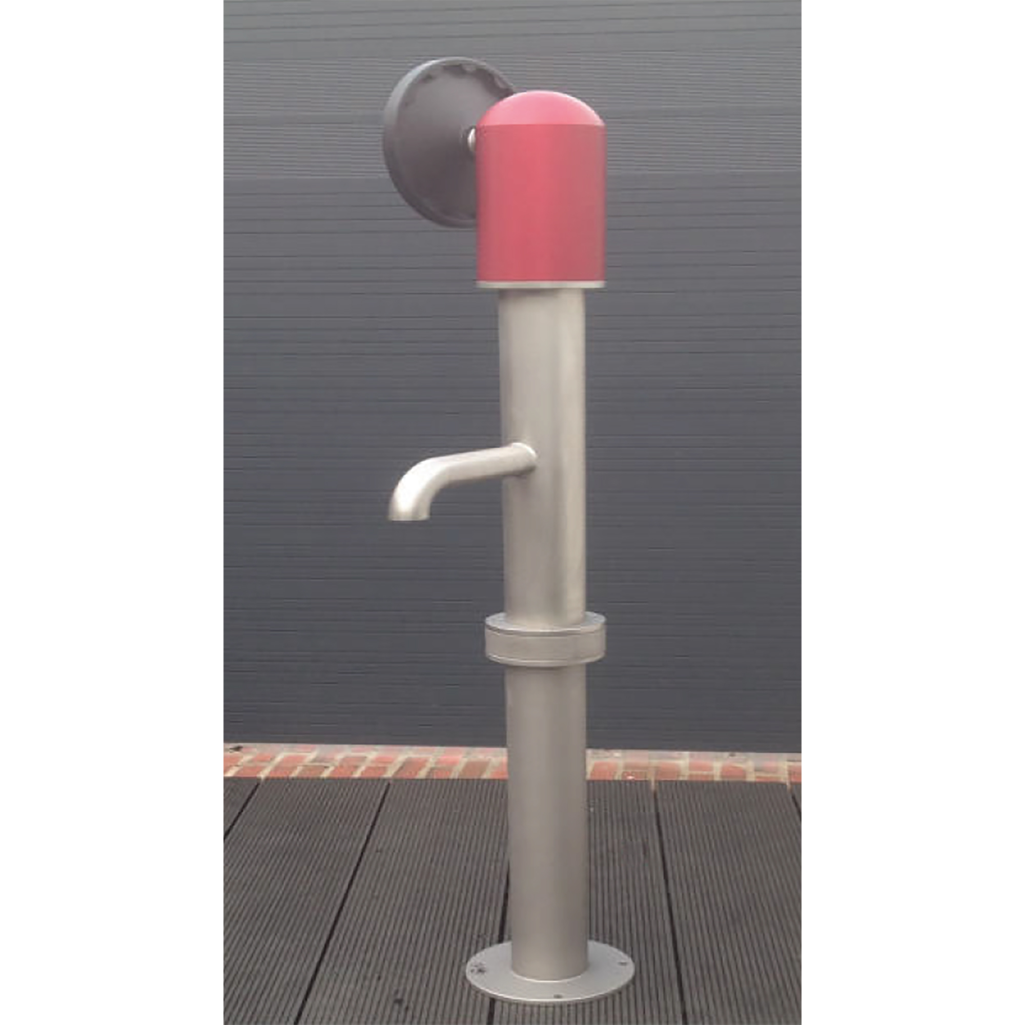 Handradpumpe aus Edelstahl inkl. Anschlussgarnitiur Grün