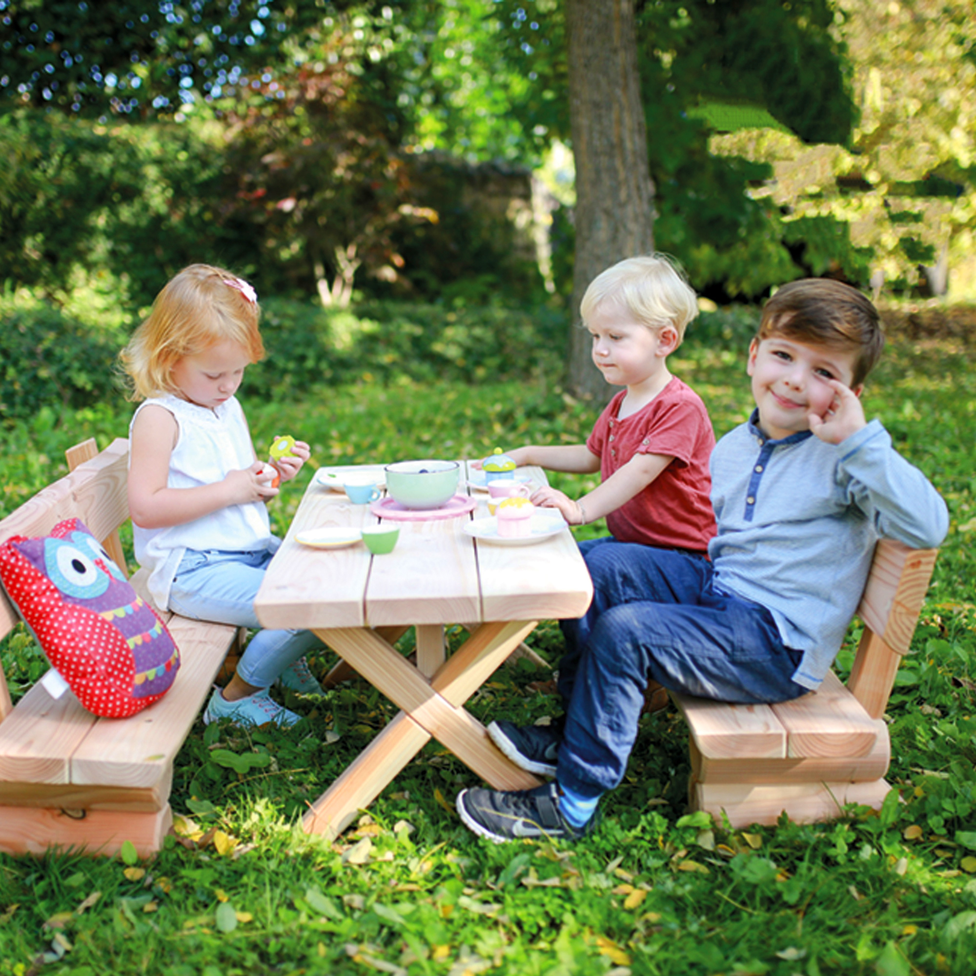 Krippen-Bank mit Lehne Rustica