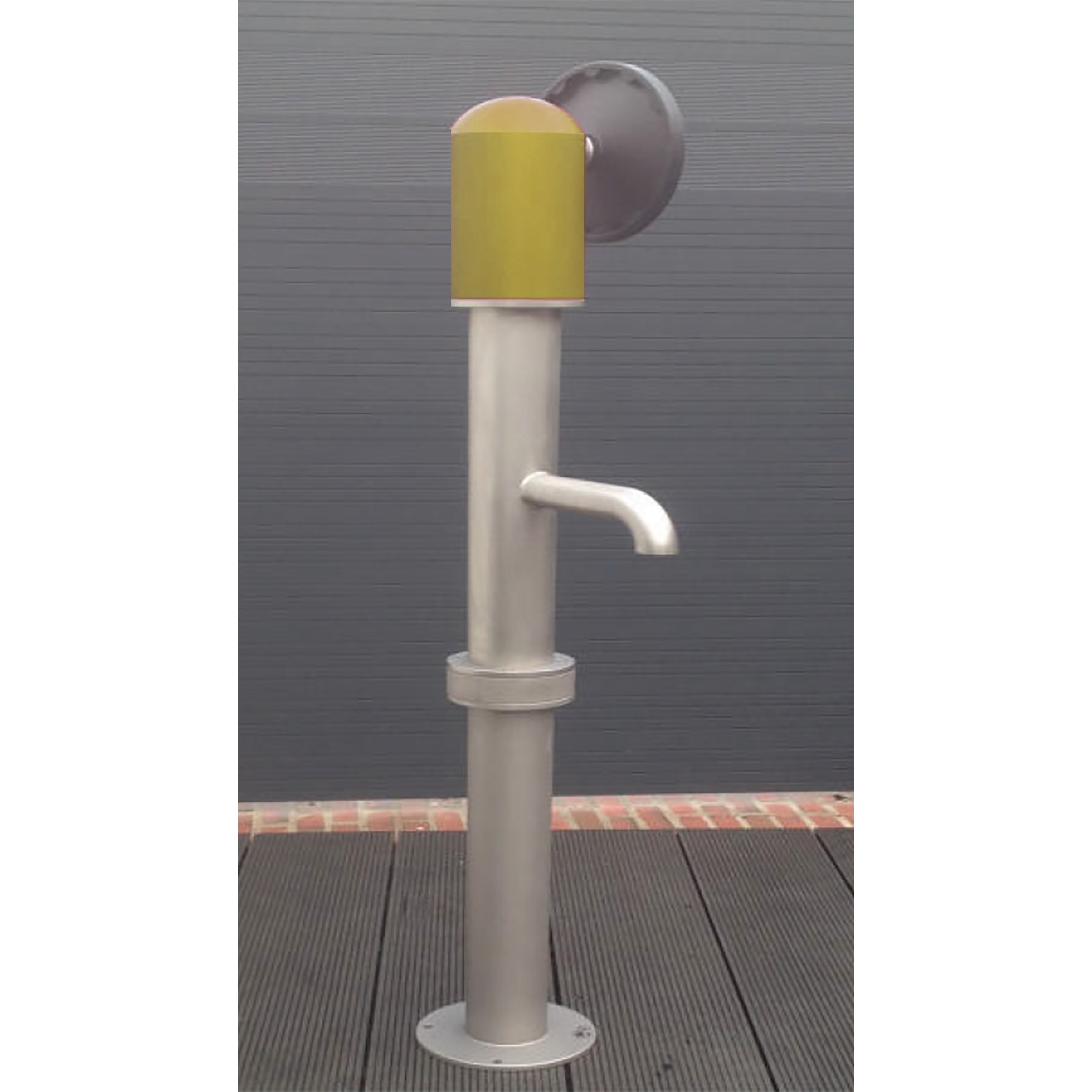 Handradpumpe aus Edelstahl inkl. Anschlussgarnitiur Grün