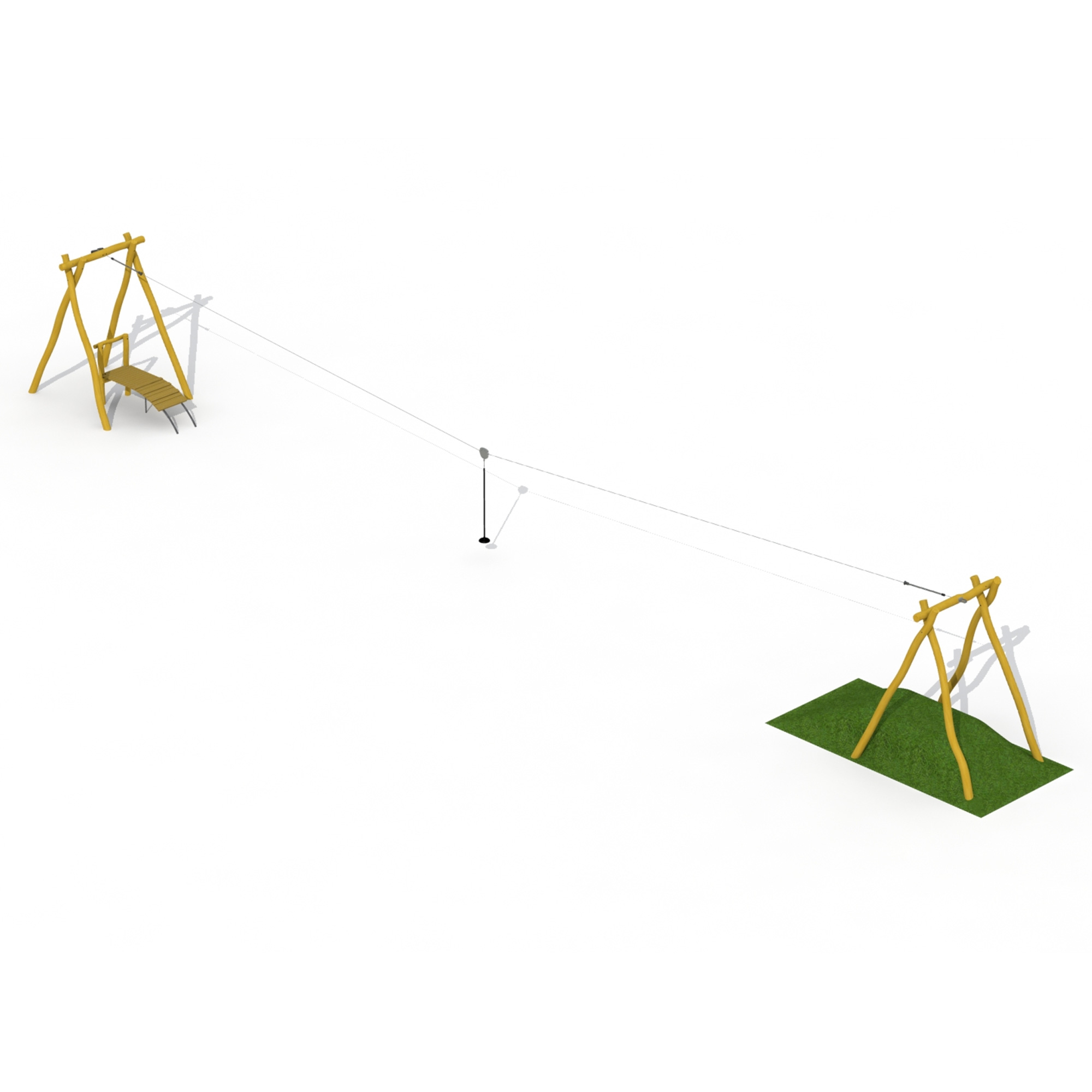 Robinie Seilbahn 1 x Plattform