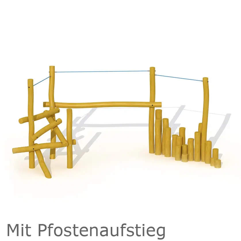 Robinie Laufbrückenparcours mit Pfostenaufstieg