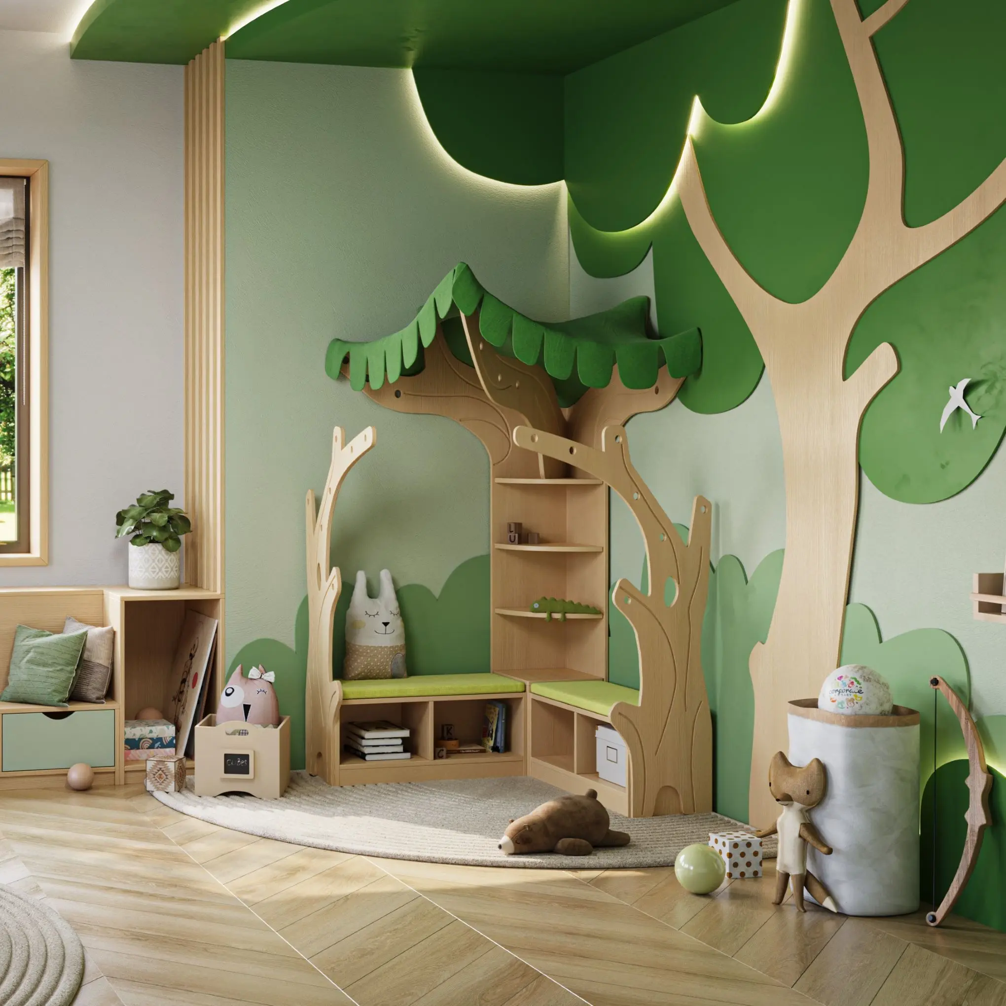 Leseecke Baum "Vier Jahreszeiten"