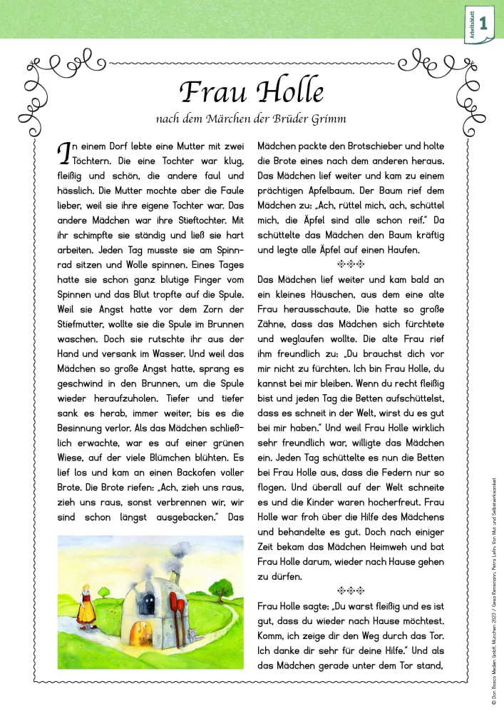 Von Mut und Selbstwirksamkeit - 3 x 5 Märchen-Bildkarten. Mit Arbeitsblättern für Klasse 3 und 4. Kamishibai Bildkartenset