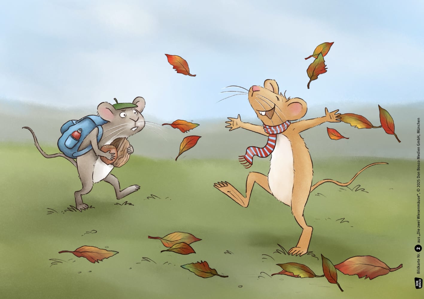 Die zwei Wiesenmäuse. Kamishibai Bildkartenset