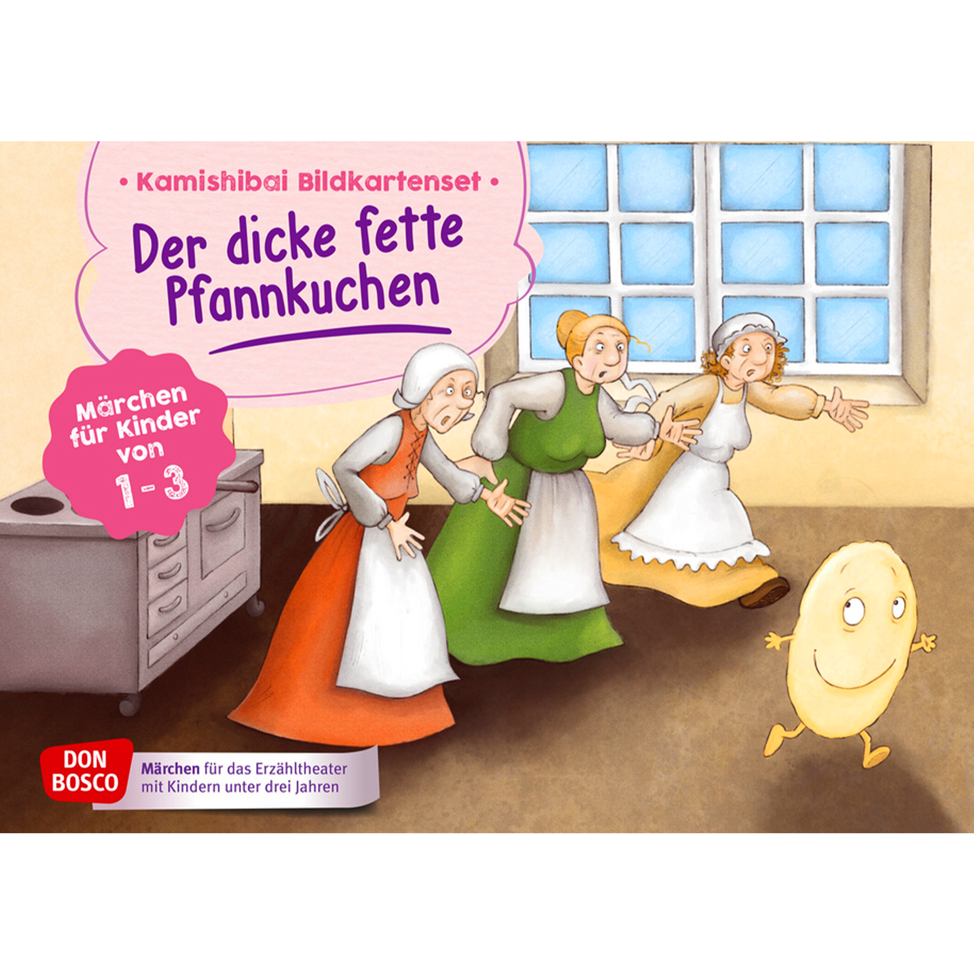 Der dicke fette Pfannkuchen. Kamishibai Bildkartenset.