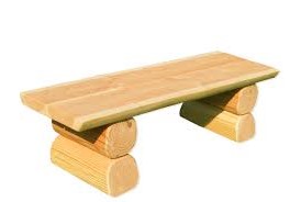 Erwachsenen Bank 200 cm ohne Lehne Rustica