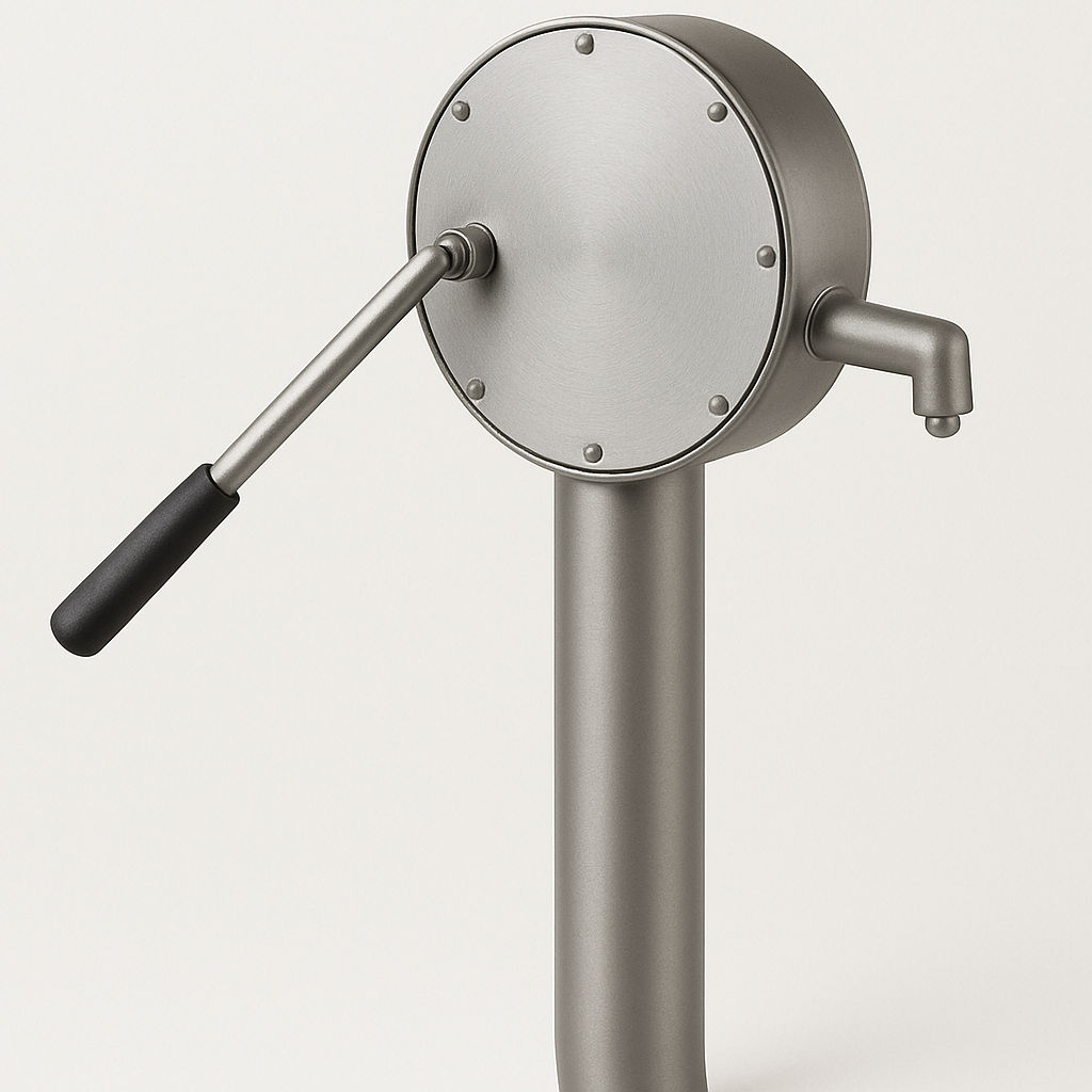 Wasserpumpe mit Hebel / Schwengel aus Edelstahl