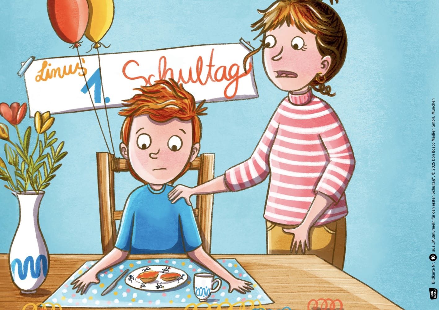 Mutmurmeln für den ersten Schultag. Kamishibai Bildkartenset