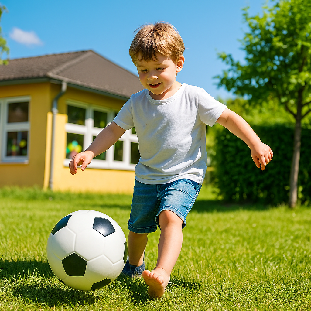 Softball, Gummi, Ø 190 mm, weiß/schwarz