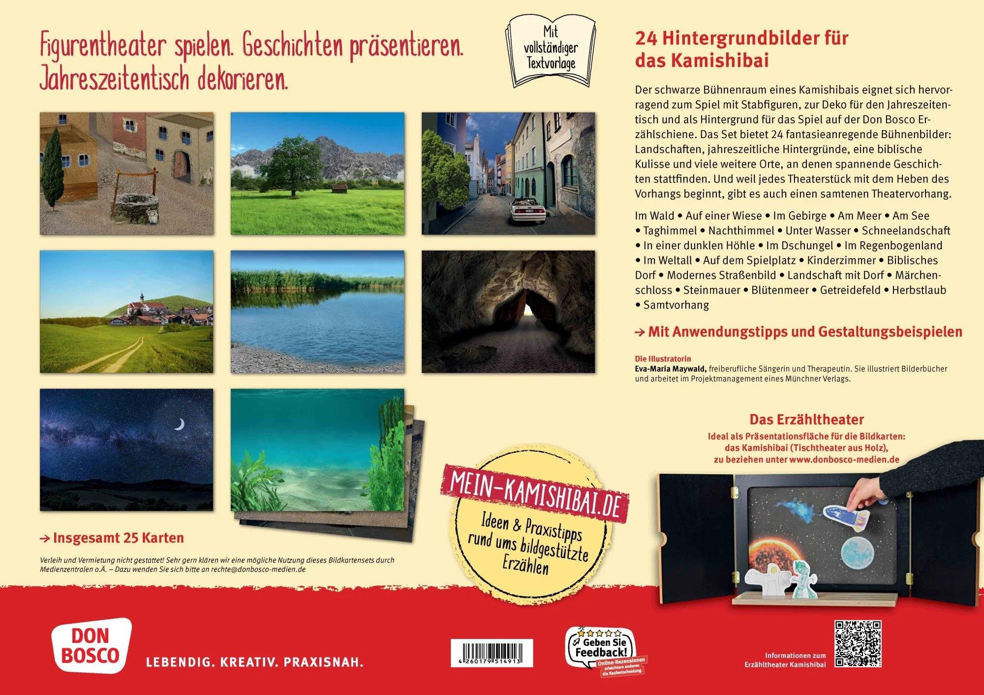 24 Hintergrundbilder für das Kamishibai