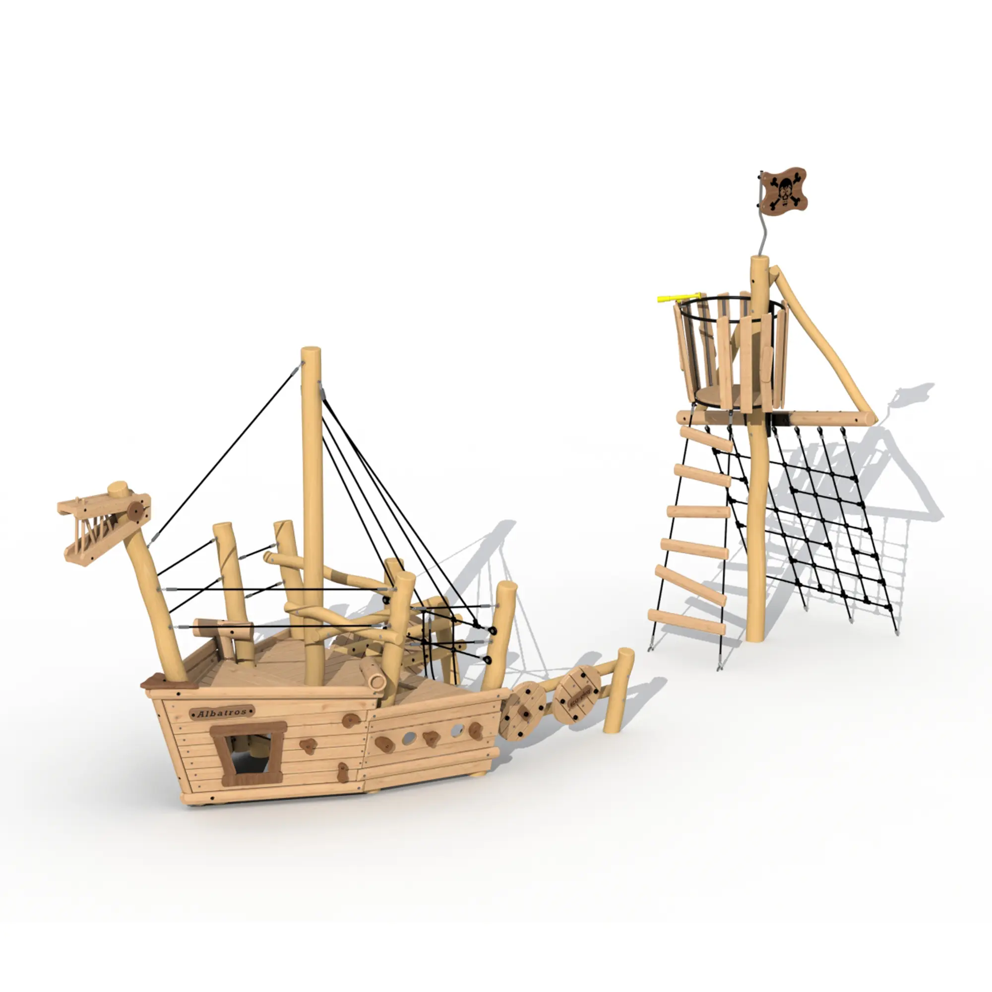 Robinie Piratenschiff Albatros - Heckschiff mit Rollstuhlrampe