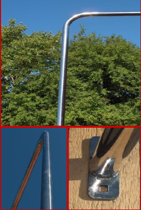 Rutschstange Edelstahl gebogen