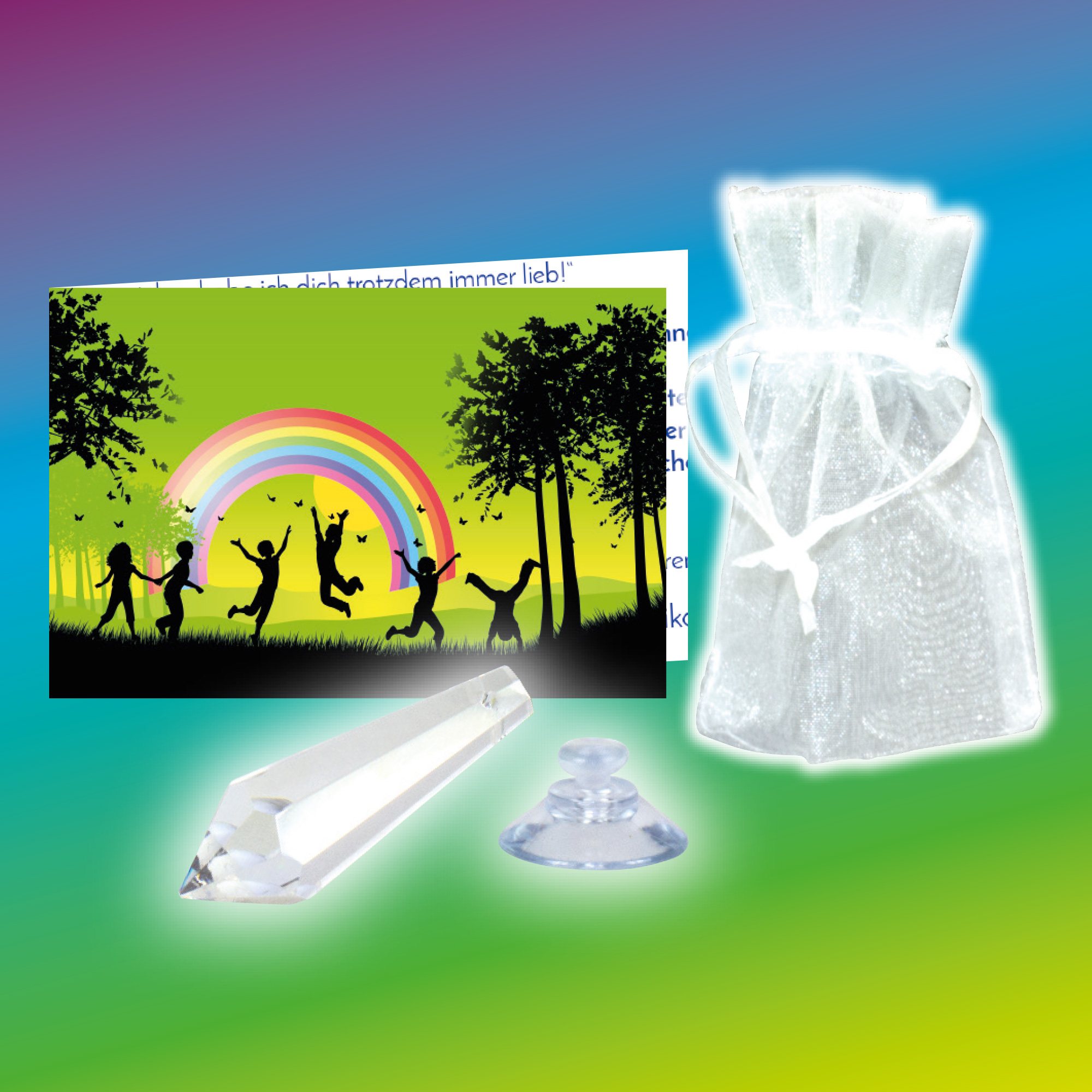 Regenbogentropfen mit Geschichte & Organzabeutel 12er Pack