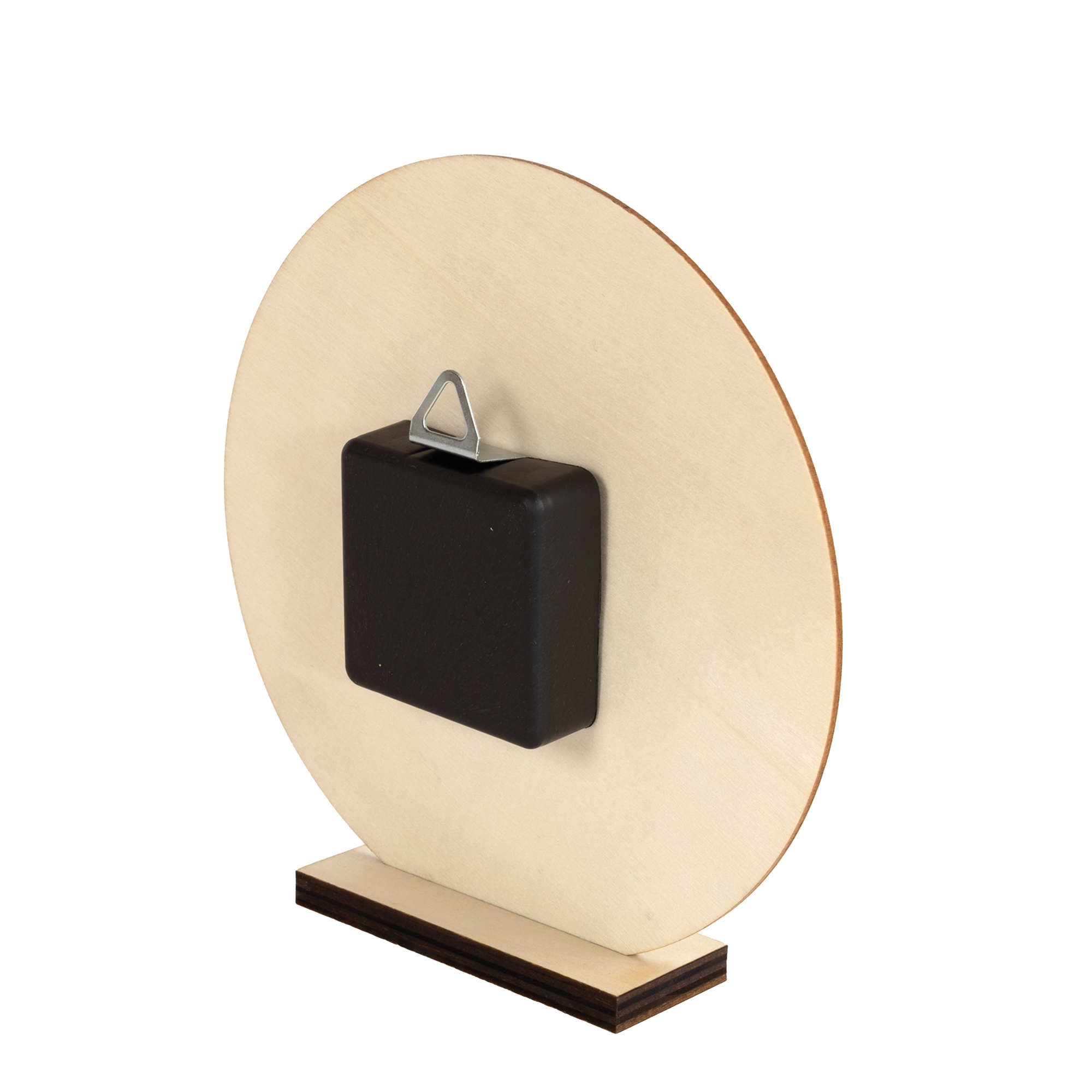 Holz- Ziffernblatt inkl. Ständer ohne Uhrwerk 12er Set
