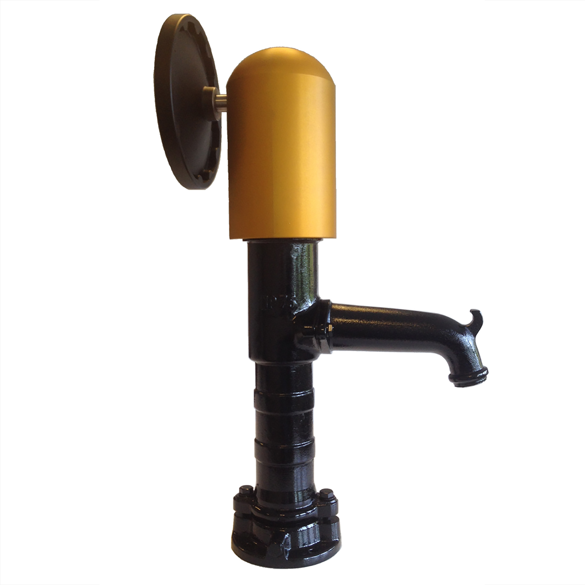 Handpumpe mit Handrad inkl. Anschlussgarnitur Grün