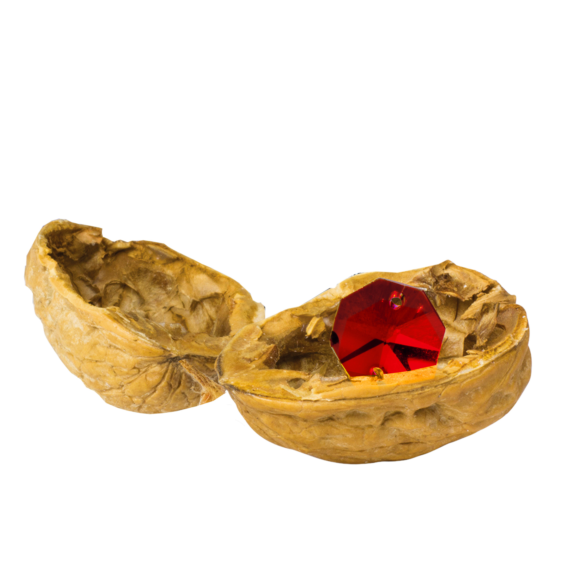 Überraschungsnuss mit Kristall, Geschichte und Organzabeutel