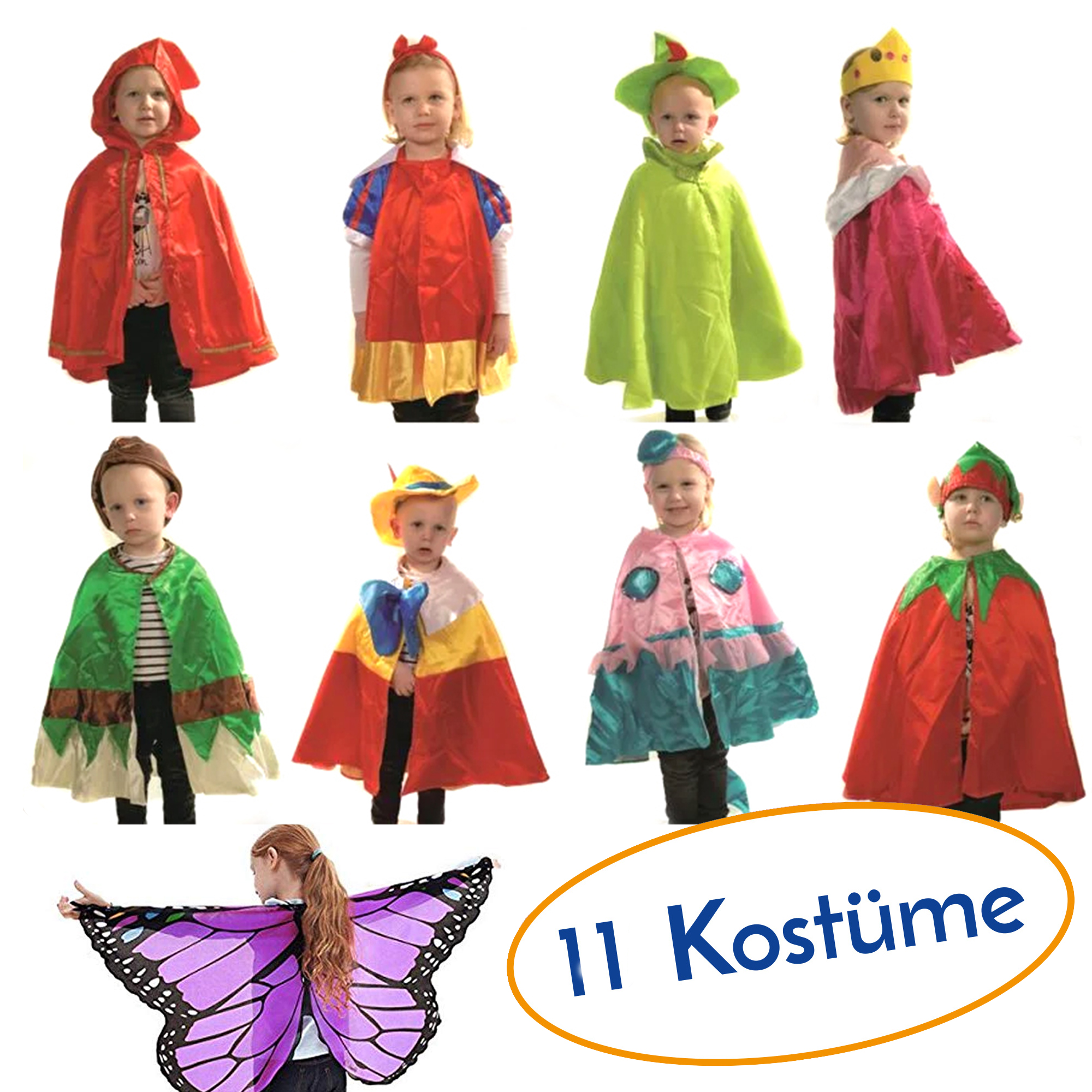 Schlüpfkostüme Märchenwelt - 11-teilig
