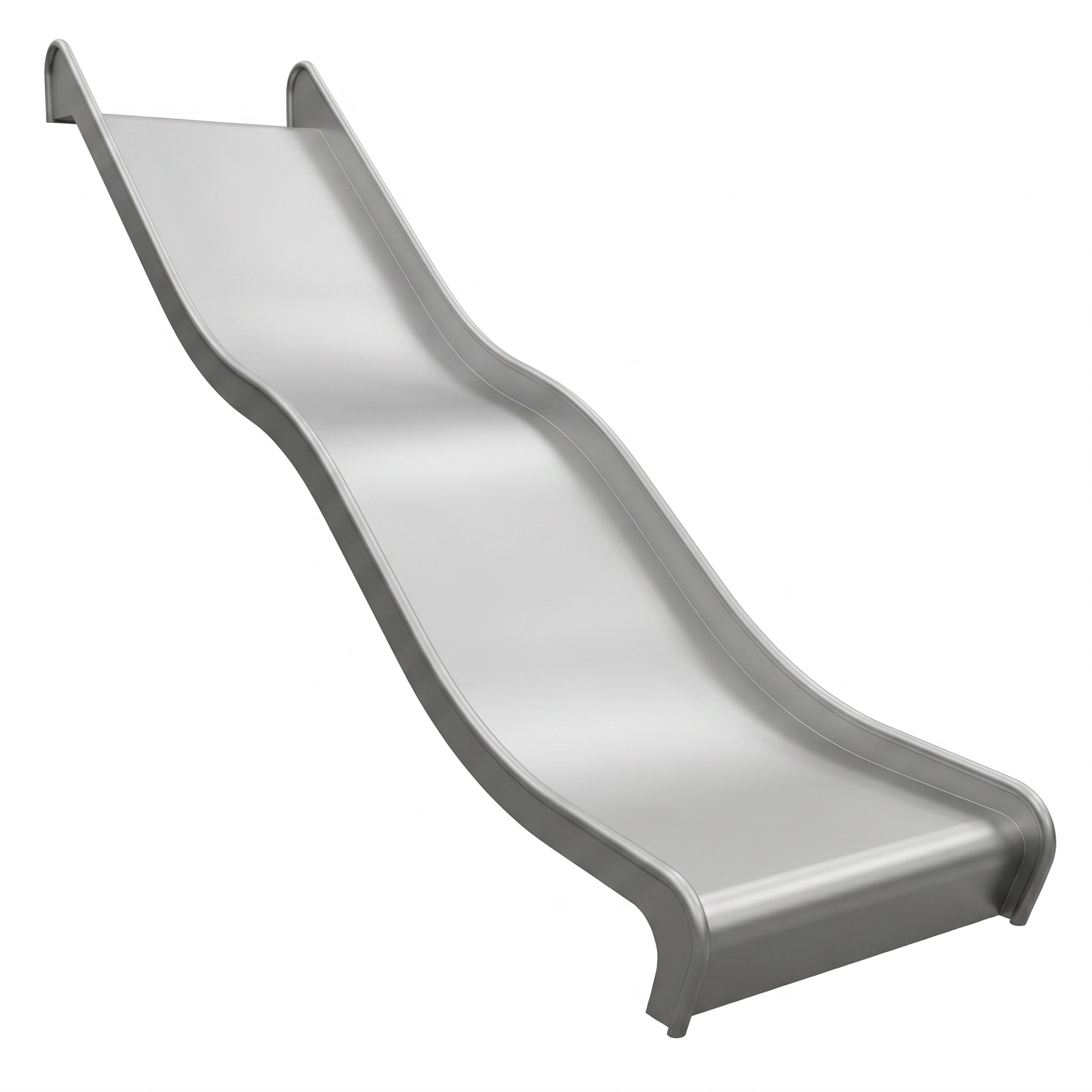 Edelstahlrutsche Welle 100 cm breit - Hangrutsche 150 cm