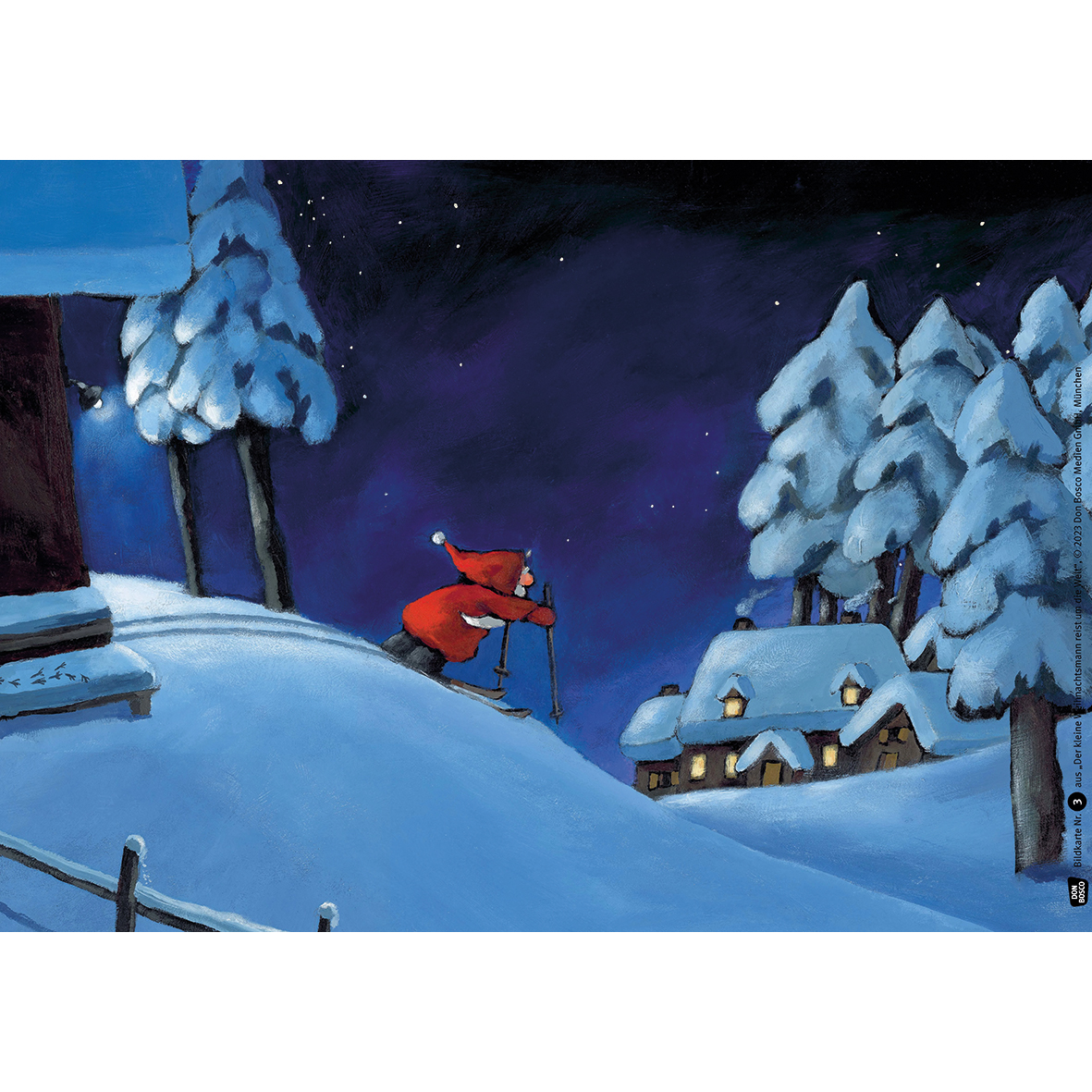 Der kleine Weihnachtsmann reist um die Welt. Kamishibai Bildkartenset