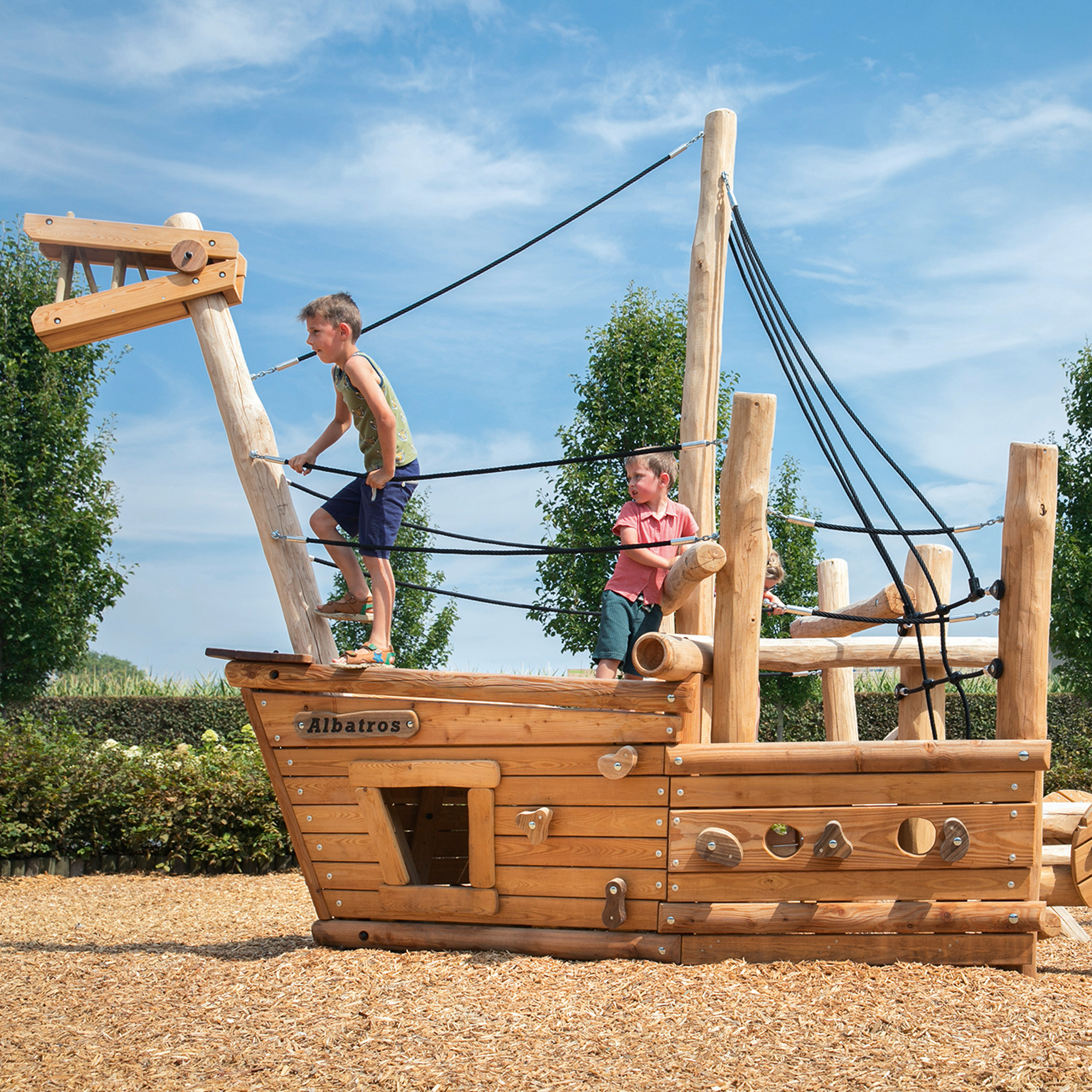Robinie Piratenschiff Albatros - Heckschiff mit Rollstuhlrampe