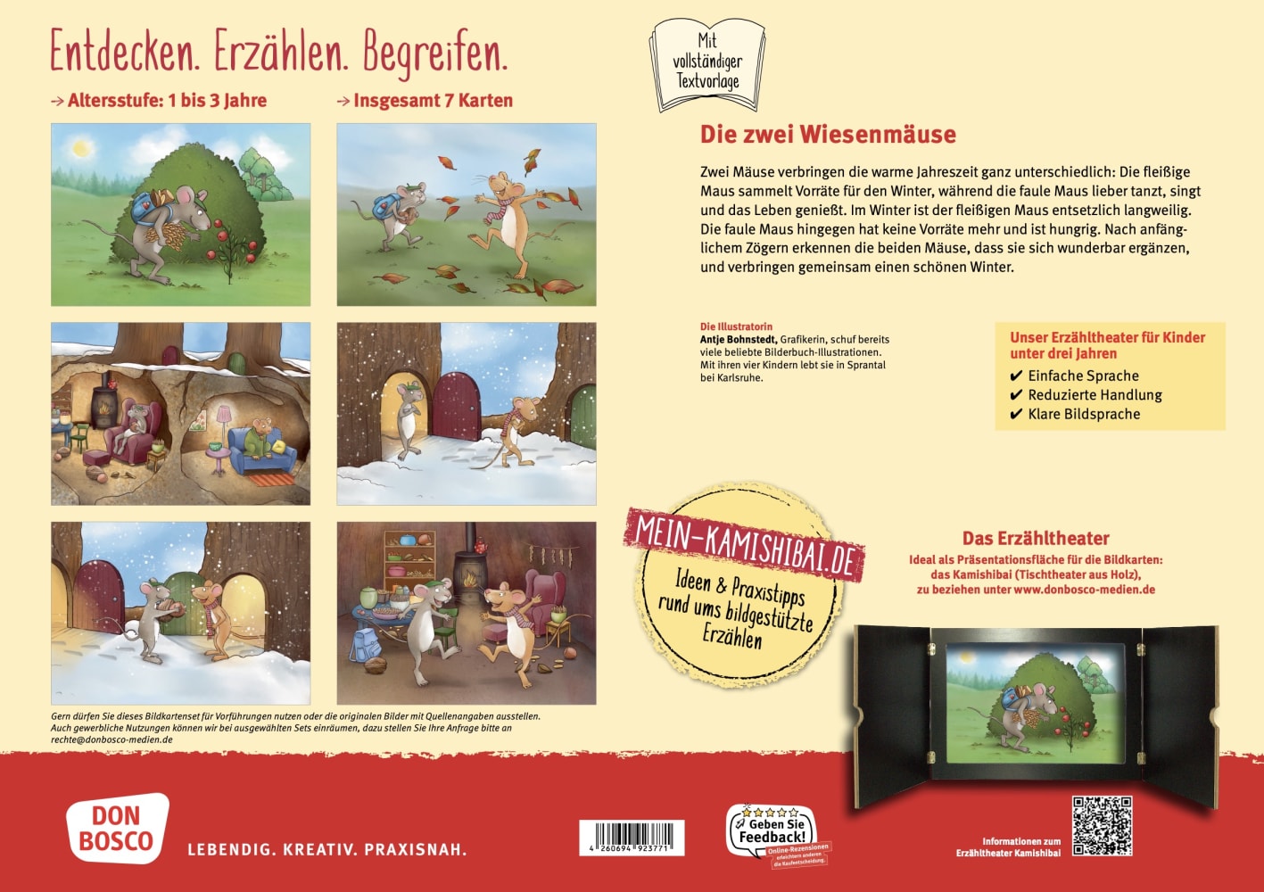 Die zwei Wiesenmäuse. Kamishibai Bildkartenset