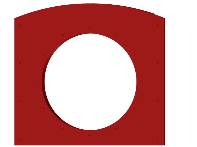Anschlusspaneel für Röhrenrutschen und Kriechtunnel Rot