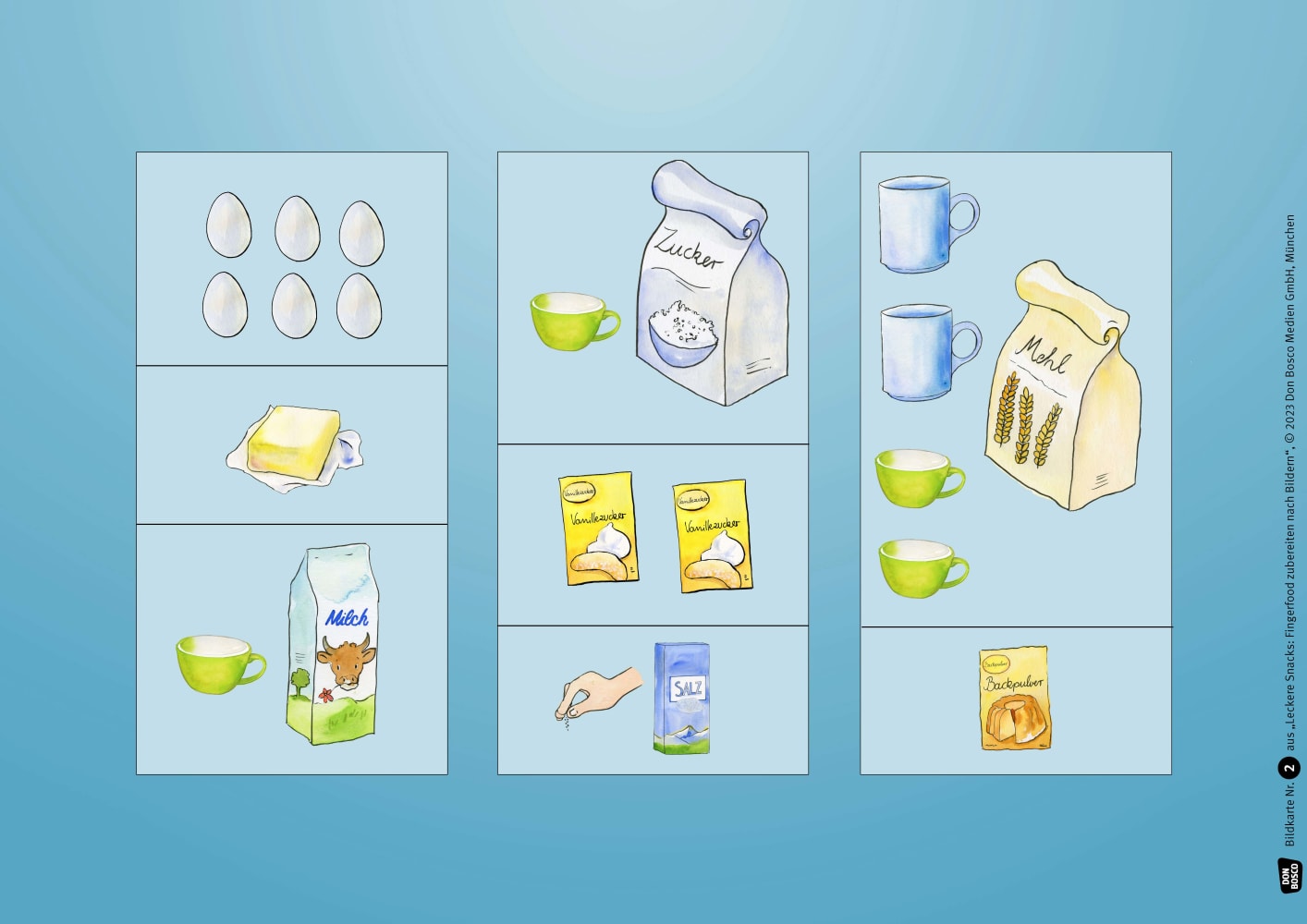 Leckere Snacks: Fingerfood zubereiten nach Bildern. Kamishibai Bildkartenset