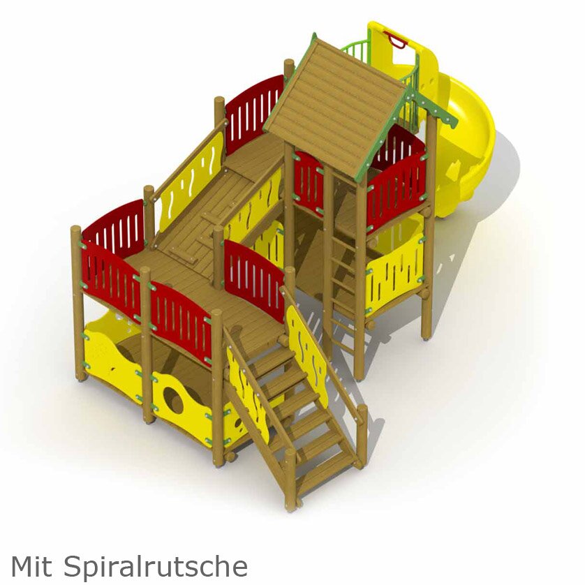 Seeräuberschloss mit Spiralrutsche