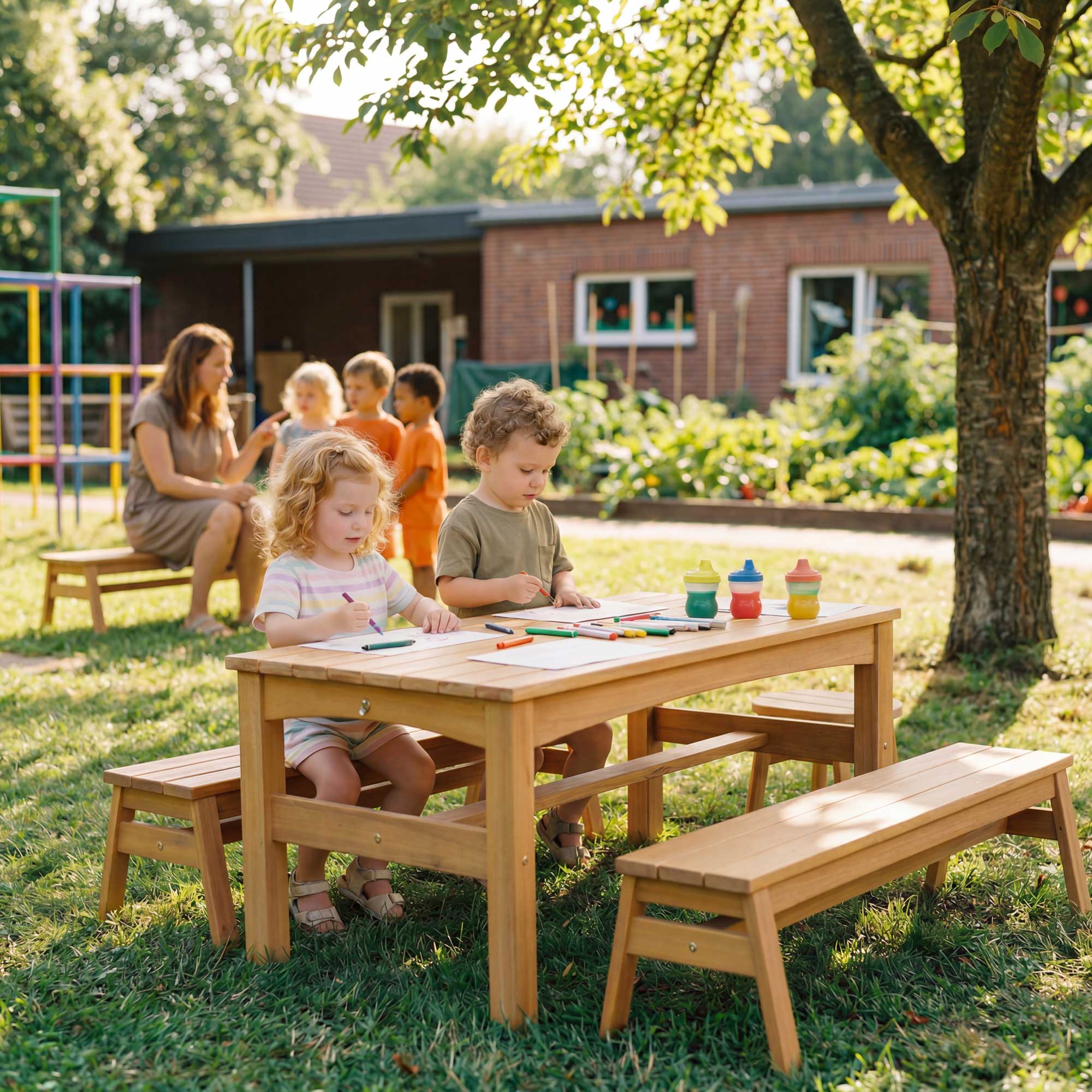 Krippenset Varia Tisch und 2er Bank Set