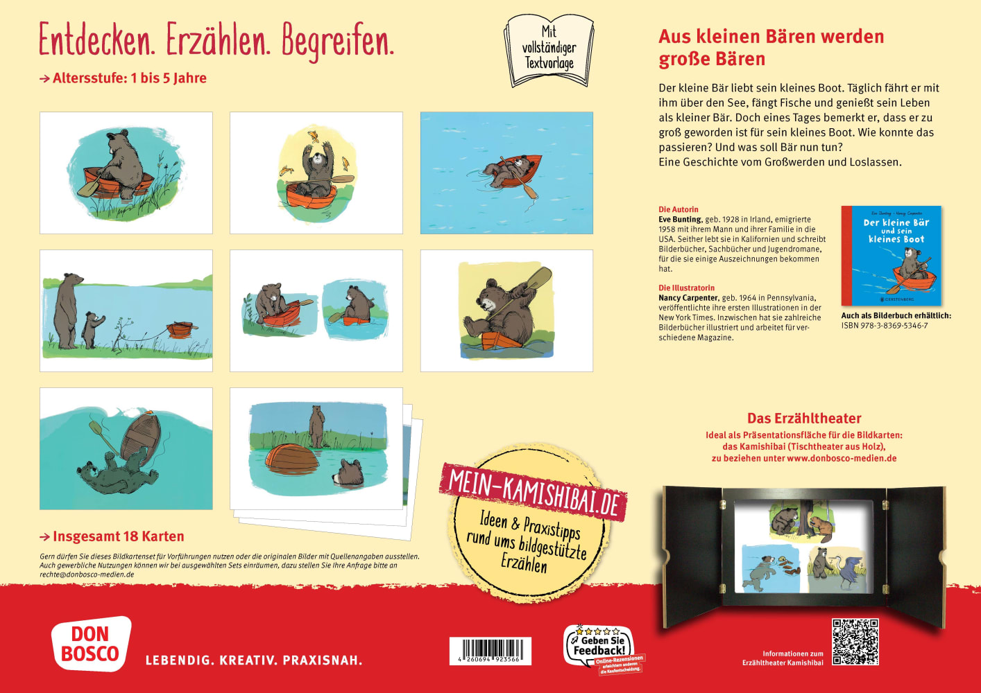 Der kleine Bär und sein kleines Boot. Kamishibai Bildkartenset