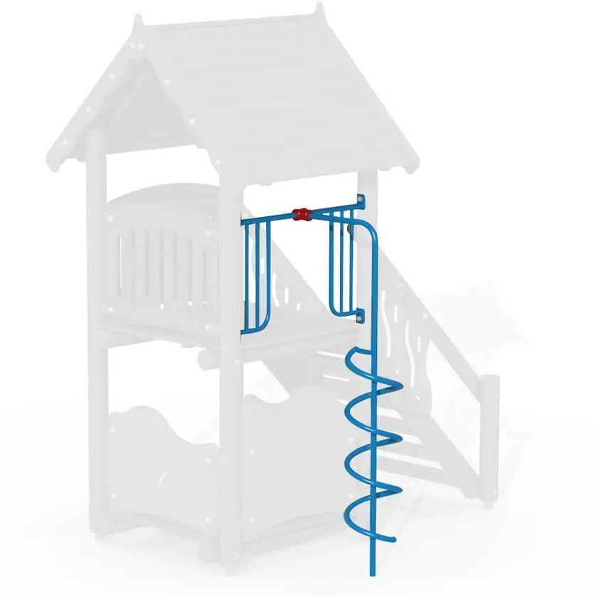 Spiralrutschstange kurz - Anbau an die Berghütte