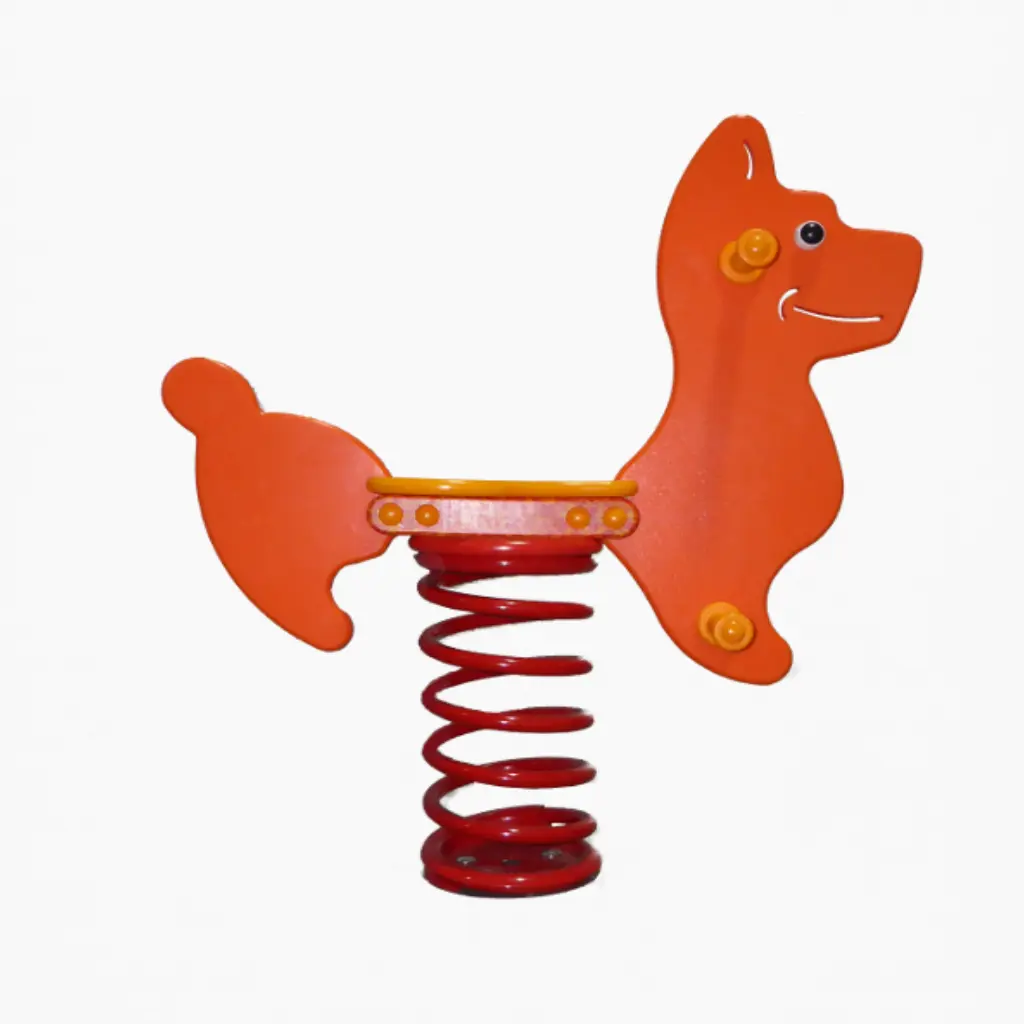 Federwipptier Hund in Orange
