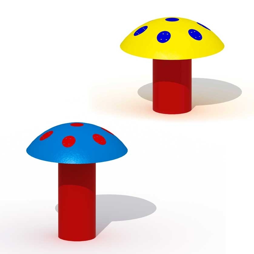 Riesenpilz für den Spielplatz groß 60 cm blau/rote Punkte