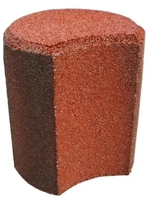 Hohlkehl-Palisade 40 cm in rotbraun, D: 140 mm / 175 mm