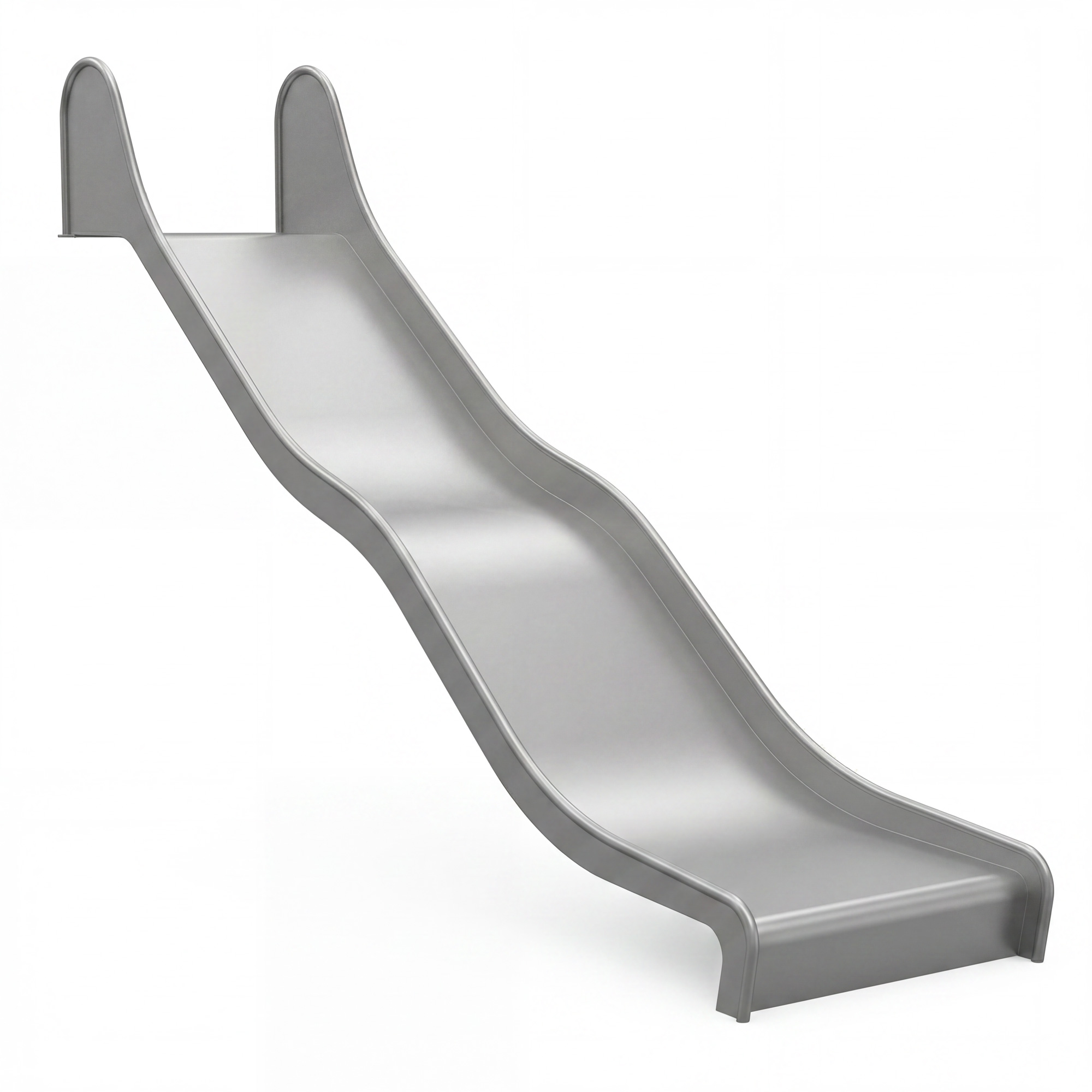 Edelstahlrutsche Welle 100 cm breit - Anbau- & Hangrutsche 300 cm