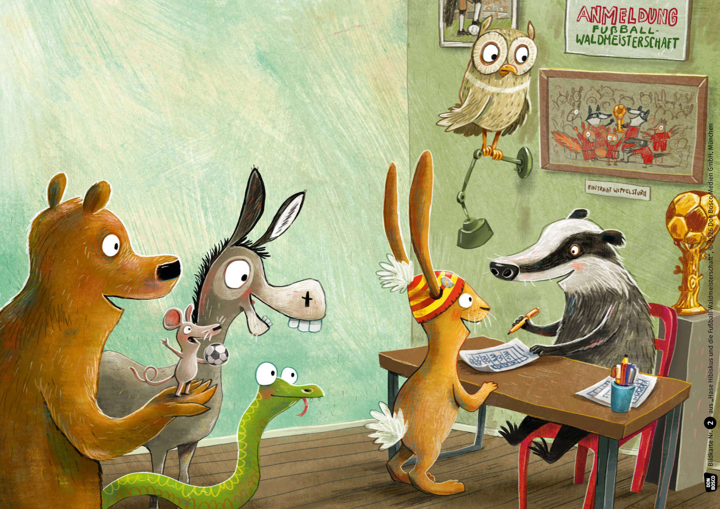 Hase Hibiskus und die Fußball-Waldmeisterschaft. Kamishibai Bildkartenset