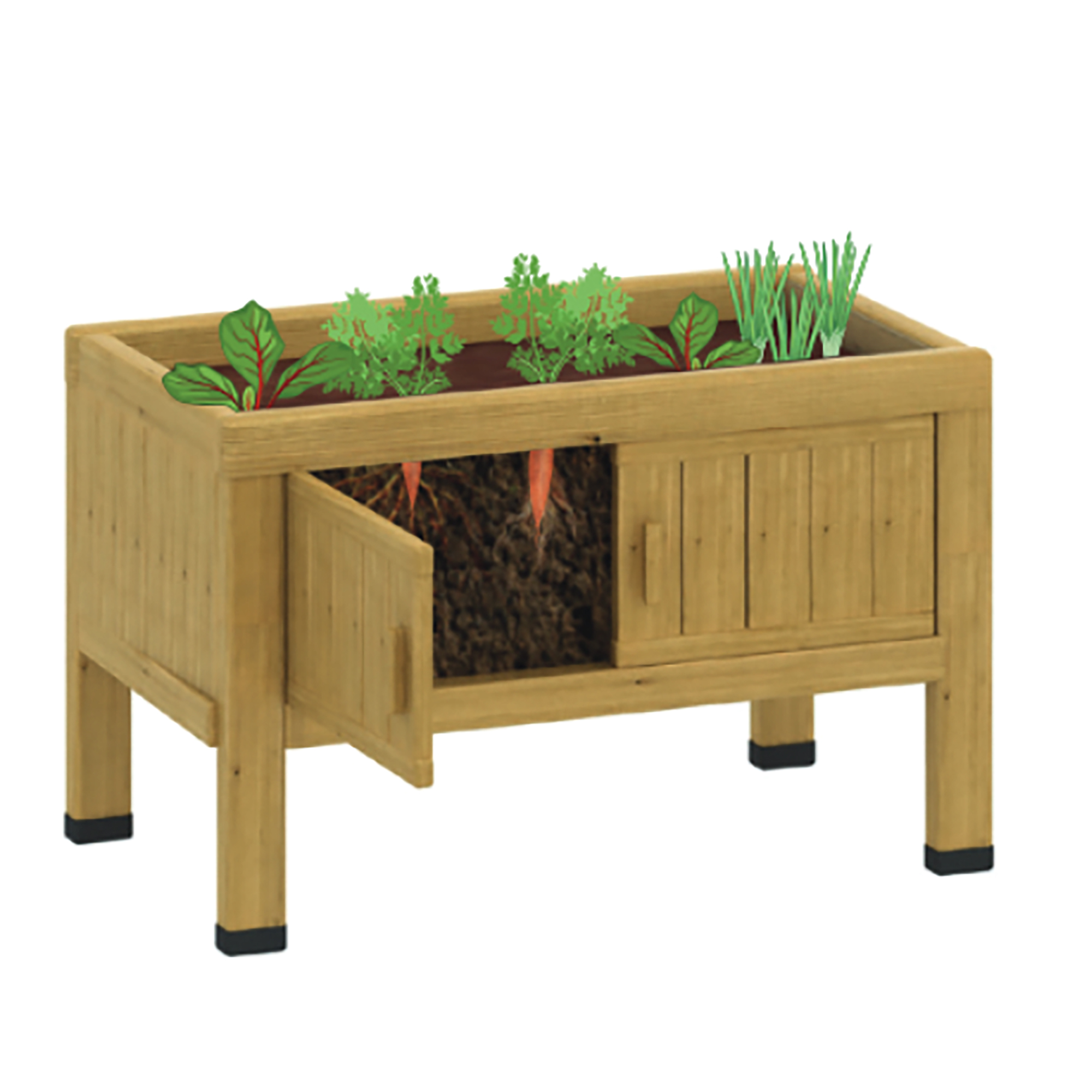 Pflanzkasten mit Wurzelfenster